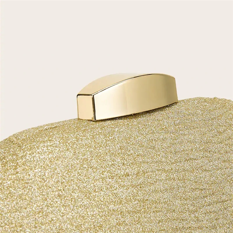 Женский зажим верхняя Сумка клатч вечерняя сумка с цепочкой и ремешком Золотой