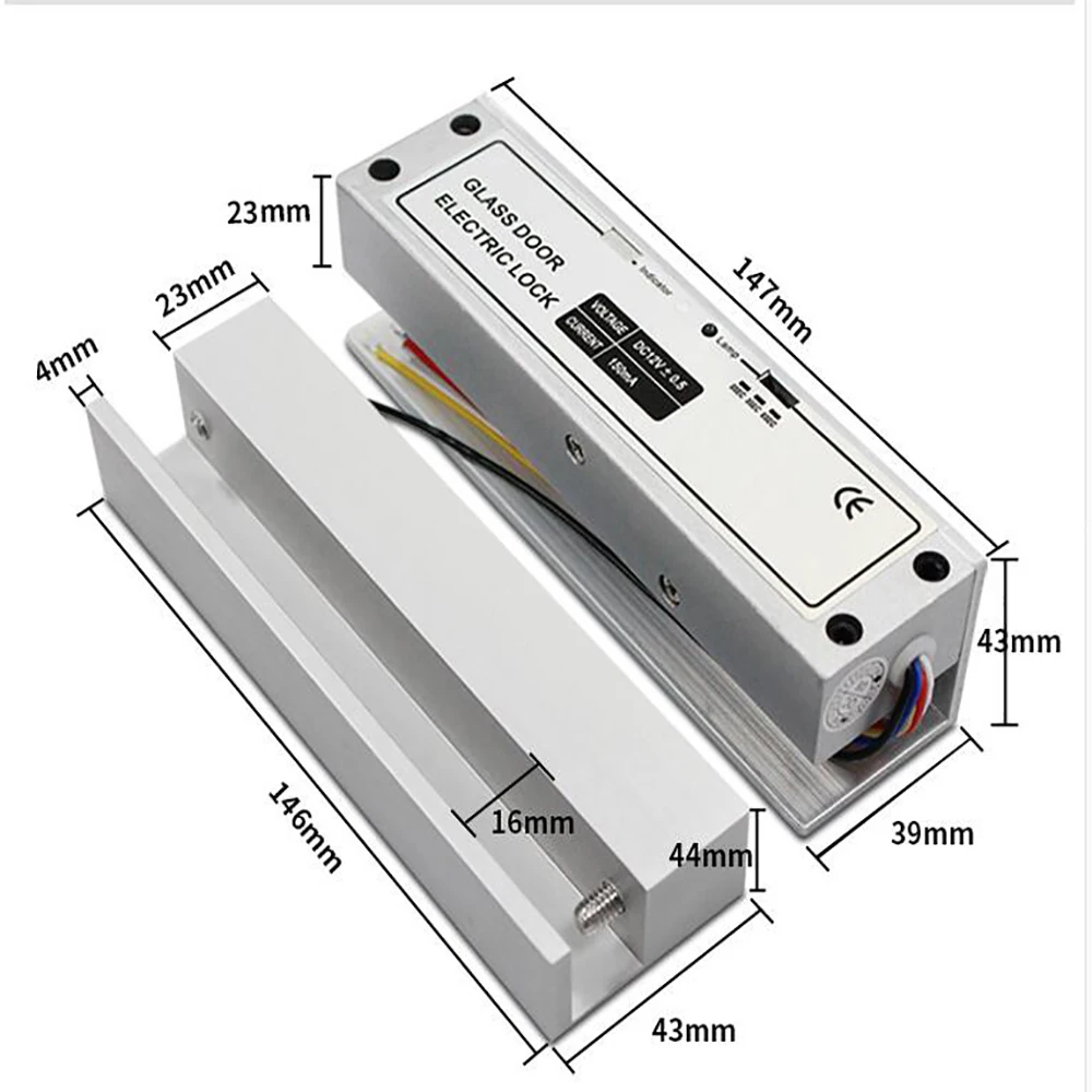 dc12v leftright security electric drop bolt lock frameless glass door electronic lock for access control system free global shipping