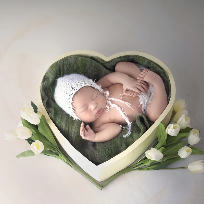 

Newborn Mohair Outfit Knit Baby Hat and Pant Full Set Photography Props Crochet Gril Boy Romper Overall Photo Prop Soft Bonnet