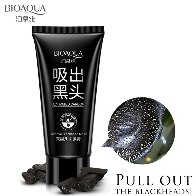 

Blackhead Remover Mask [Removes Blackheads] BIOAQUA Purifying Quality Black Peel off Charcoal Mask 60g Best Mud Facial Mask