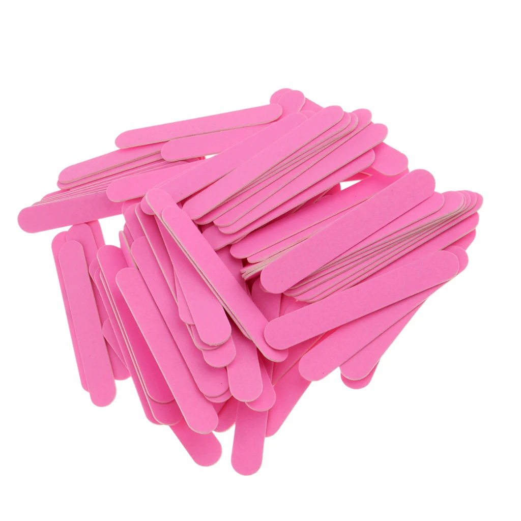 

100 Pieces Sponge Nail Art Buffer Files Emery Boards Manicure Device Tools