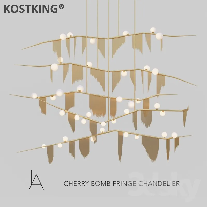 Минималистская Золотая светодиодная люстра G9 вилла подвеска с кисточками