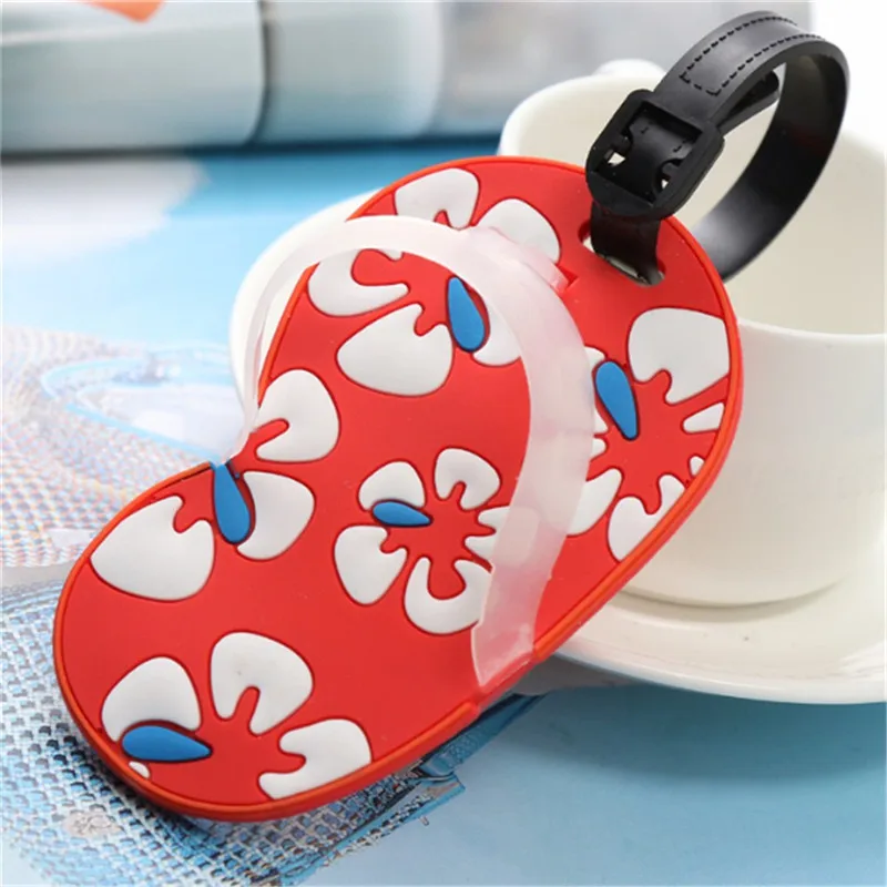 Kawaii Shoe в форме багажные бирки мультяшный силикагелевый чемодан ID Addres держатель