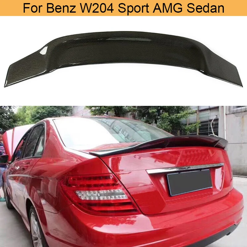 Карбоновый спойлер заднего багажника крыла для Mercedes Benz W204 C200 C300 спортивные C63 AMG