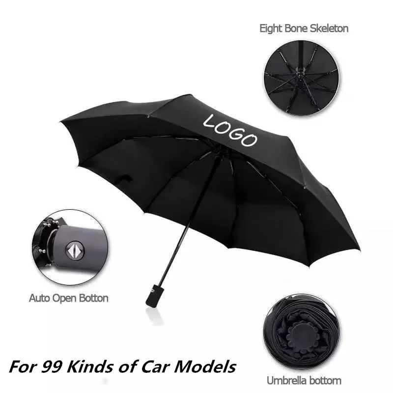 

New Car logo Portable Auto-folding Umbrella Car Logo Automatic Umbrella shade For Buick Avenir Envision GS GL6 8 Lesabre Velite