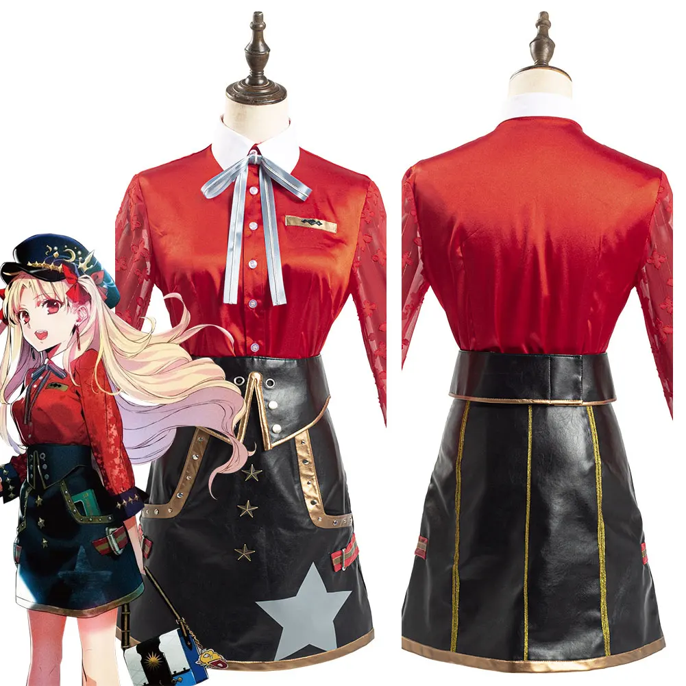 Fate Grand Order Cosplay FGO Ereshkigal косплей костюм Красная рубашка юбка наряды Хэллоуин