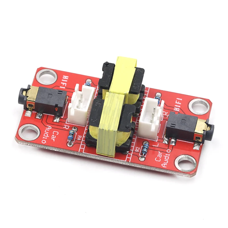 Stereo Audio Isolator Vehicle Common Ground Suppression Interference Noise Isolation Module Transformer Coupler | Инструменты