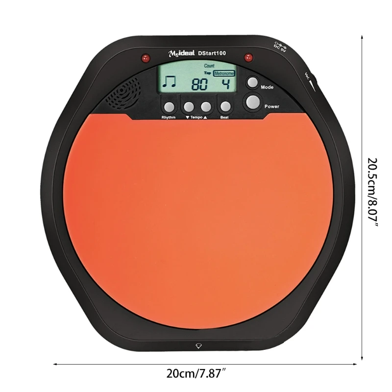 

Digital Electronic Drummer Training Practice Drum Pad Metronome 54DE