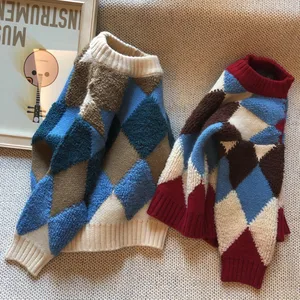 Лидер продаж, Свитера для маленьких девочек, модный ромбовидный вязаный свитер в клетку для маленьких девочек и мальчиков, детский пуловер, зимняя весенняя одежда
