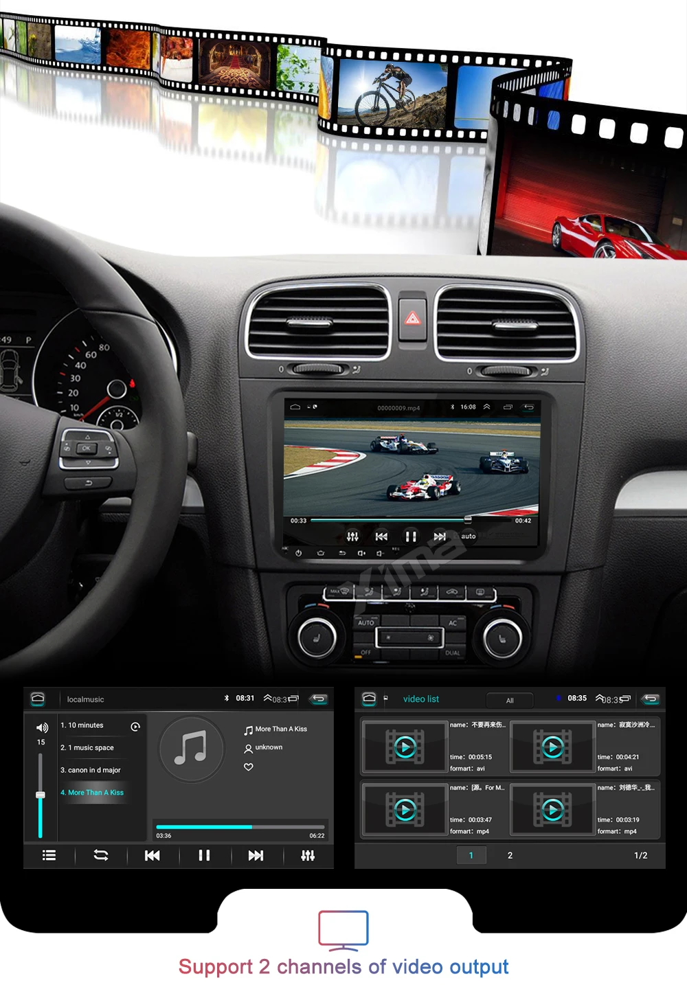 Android 9,0 автомобильный Радио gps мультимедийный плеер для Volkswagen Skoda Octavia golf 5 6 touran passat B6 polo tiguan jetta Bora rapid