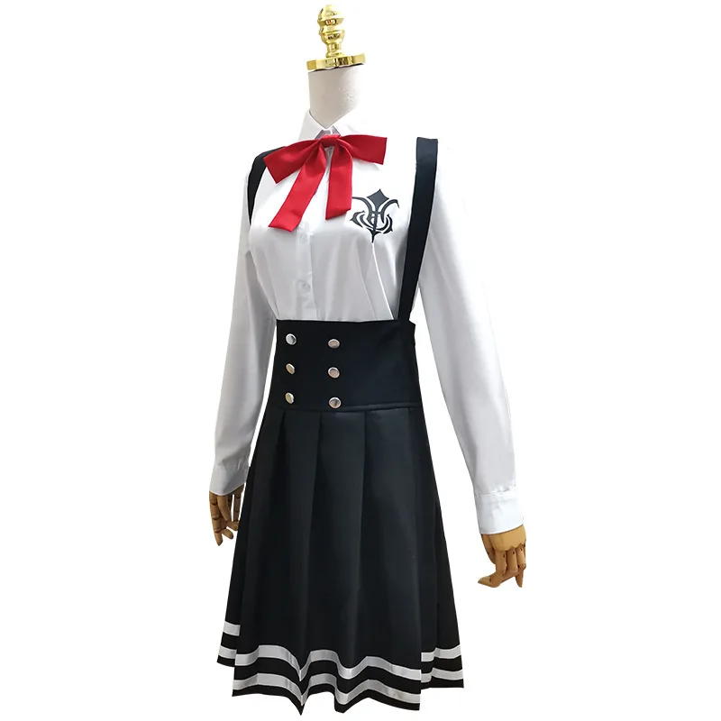 Аниме Danganronpa V3 Dangan Ronpa Wig Shirogane Tsumugi Косплей костюмы униформа Disfraz на Хэллоуин для