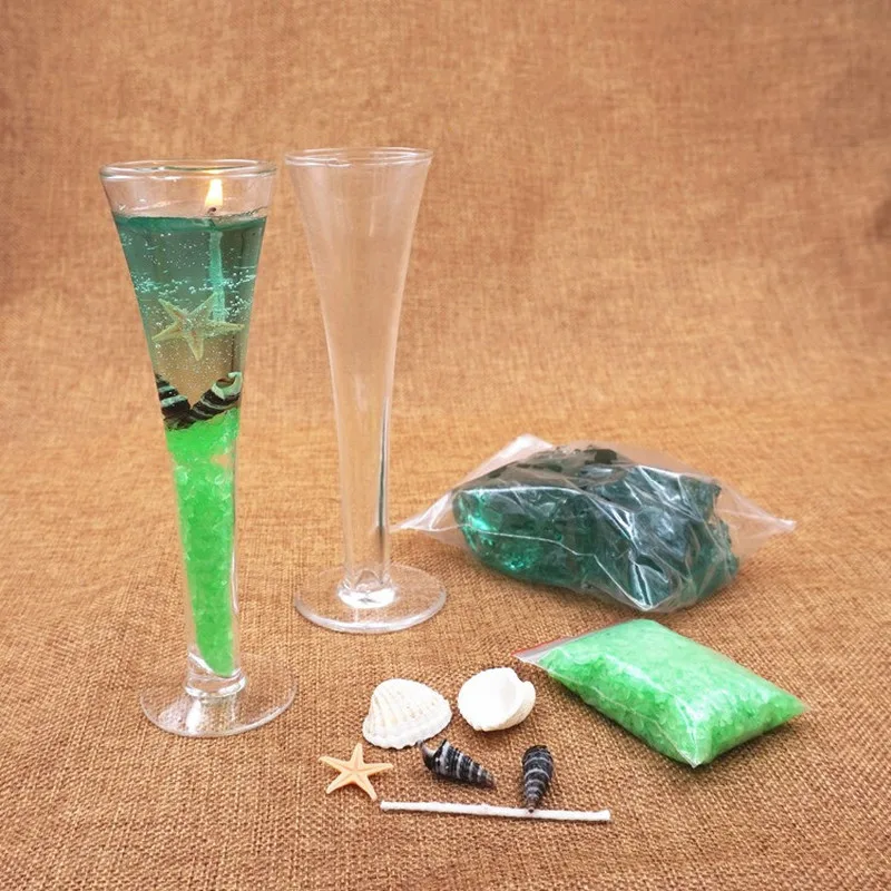 Желе воск свечи ручной работы DIY материал хрустальный стеклянный Кубок