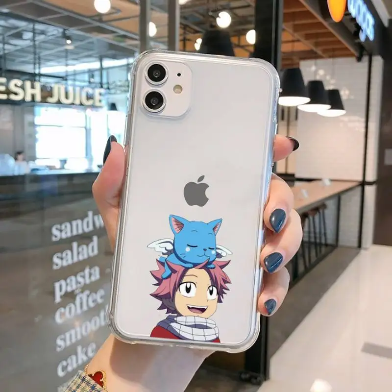 

Fairy Tail fashion cool Anime Phone Case Transparent for iPhone 11 12 mini pro XS MAX 8 7 6 6S Plus X 5S SE 2020 XR