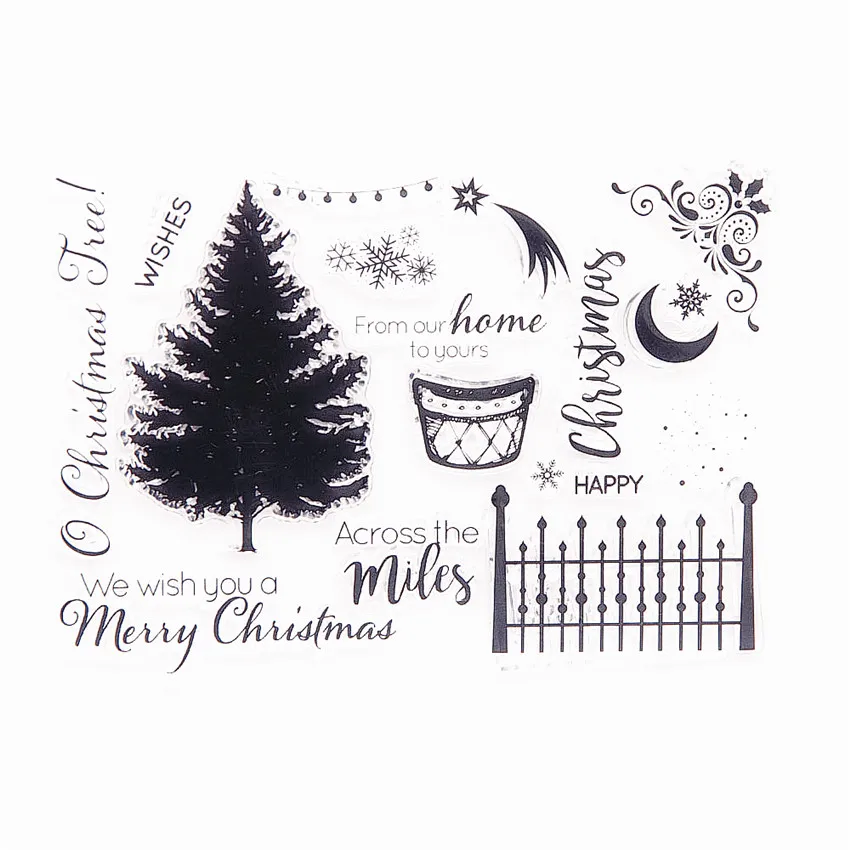 

11x15.5cm Easter tree transparent seal clear stamps silicone seal TPR roller stamps DIY scrapbook album / card Cutting dies