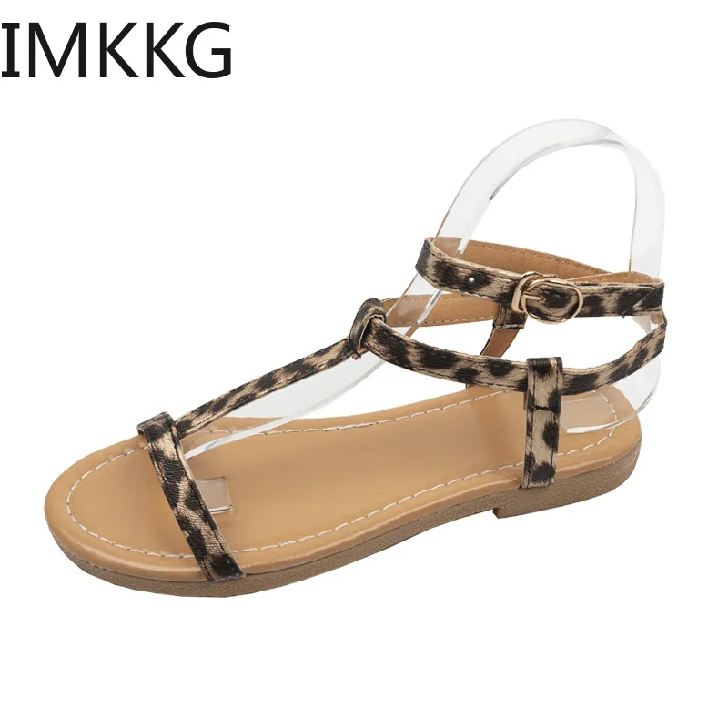 Сандалии женские на плоской подошве босоножки с ремешком удобная повседневная