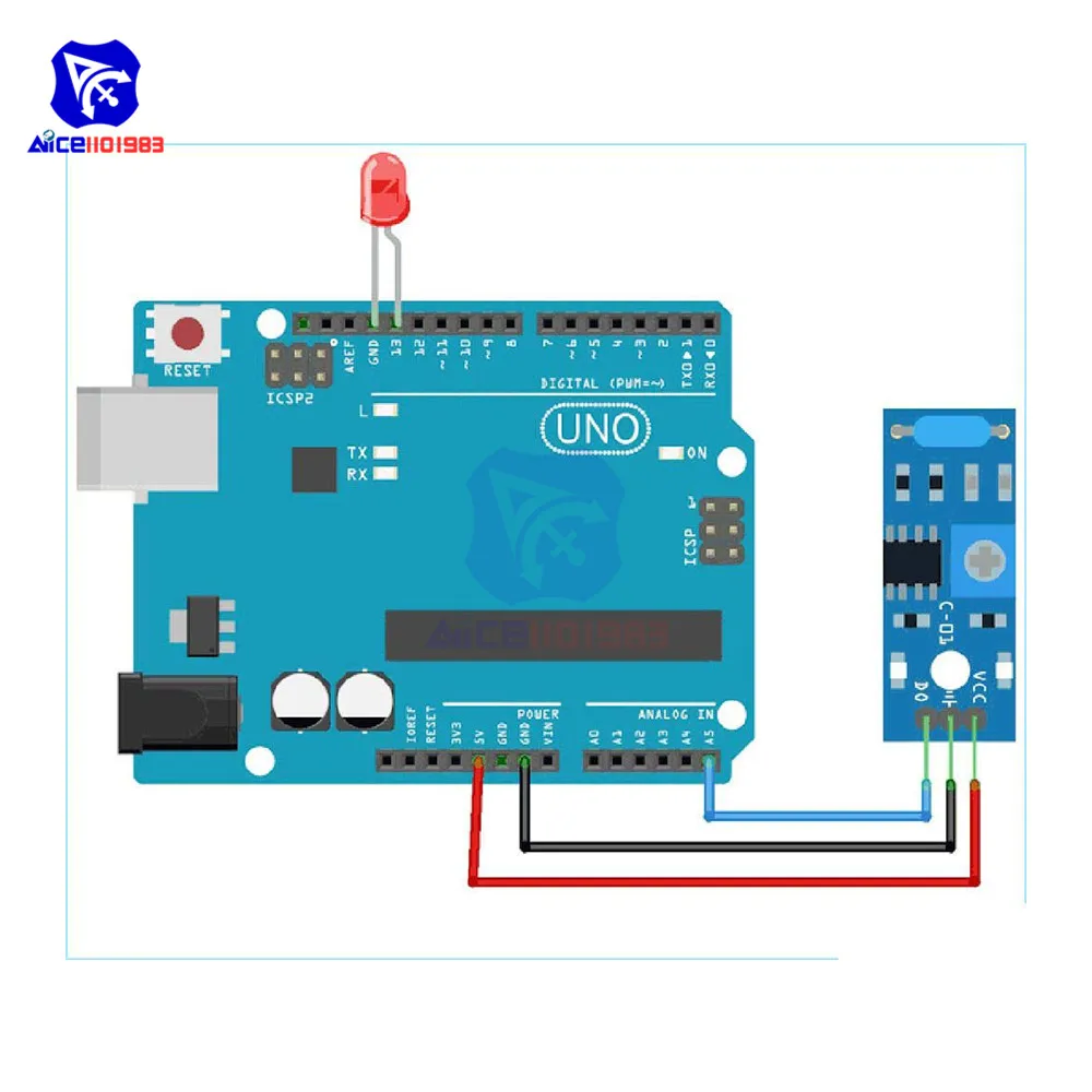 5 шт./лот Φ модуль движения вибропереключатель датчика сигнализации для Arduino|module