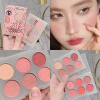 6 color makeup blush palette mineral powder red rouge long lasting natural cheek blusher pink orange blush highlighter cosmetic