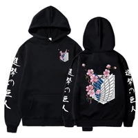 japan attack on titan anime hoodie men graphics print sweatshirt fashion unisex streetwear harajuku top clothes