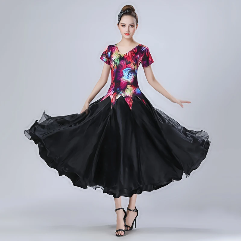 2020 New national standard dance practice costumes performance women waltz modern ballroom dance dress