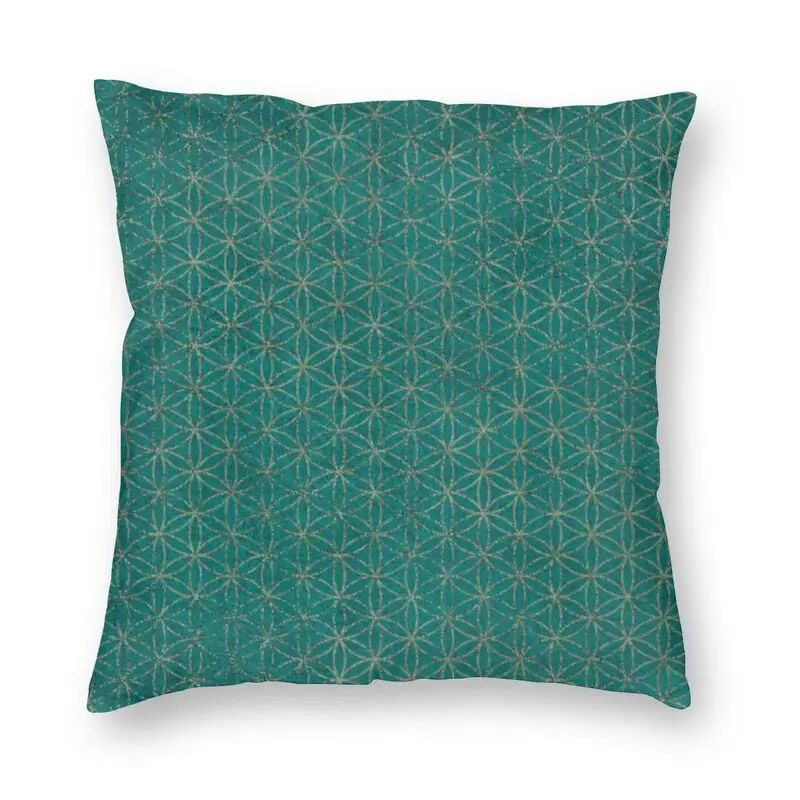 

Крутой квадратный декоративный чехол-наволочка с изображением цветка жизни, геометрической мандалы для украшения гостиной