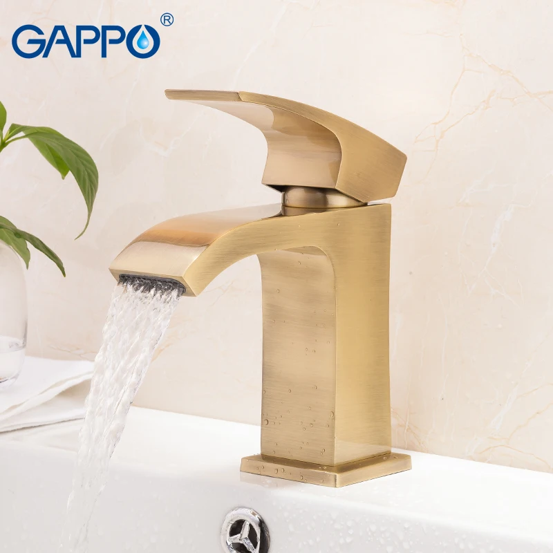 GAPPO смеситель для умывальника золотистый ванной комнаты Смесители раковины