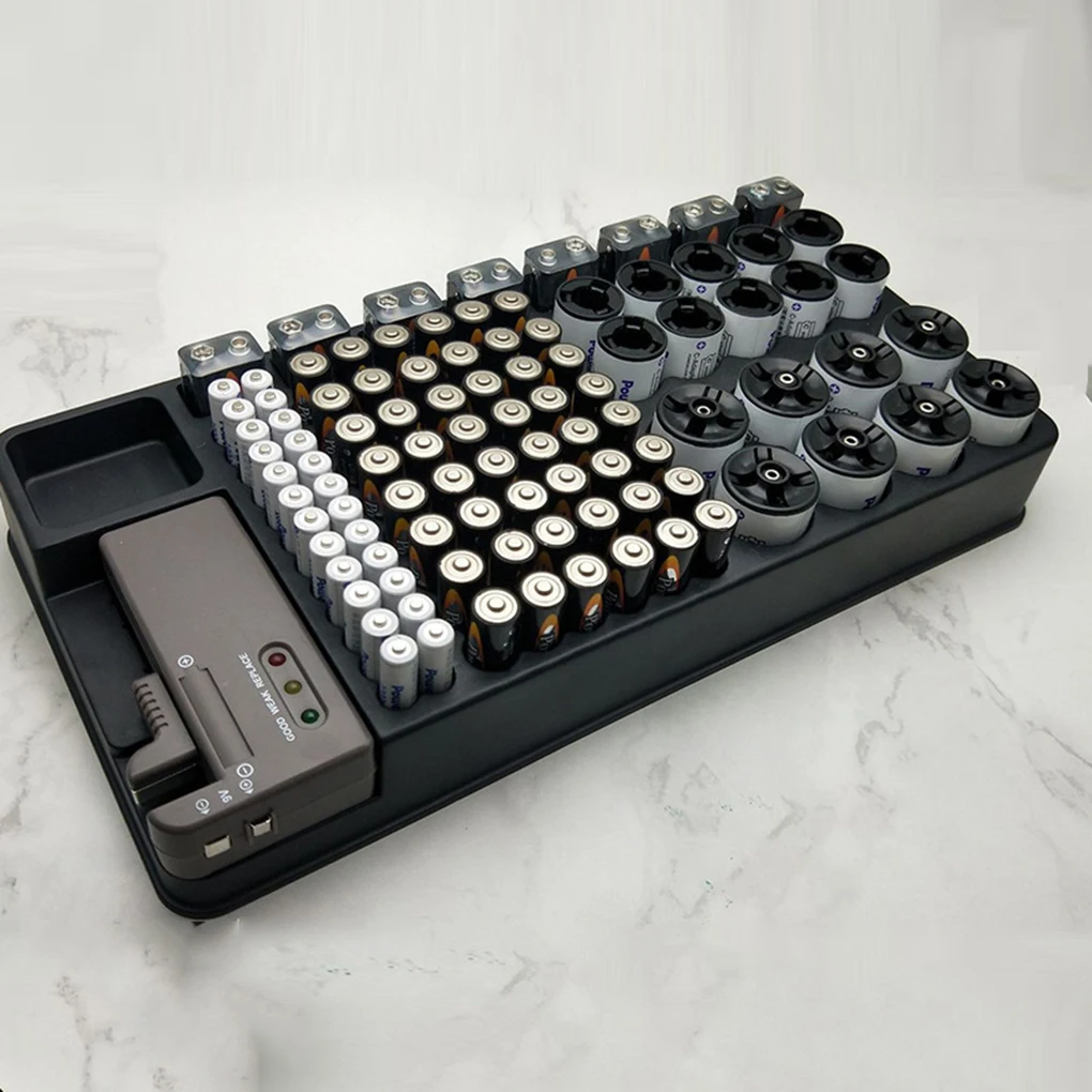 2020 новый органайзер для хранения батарей тестер съемный чехол AA AAA 9 в C D коробка