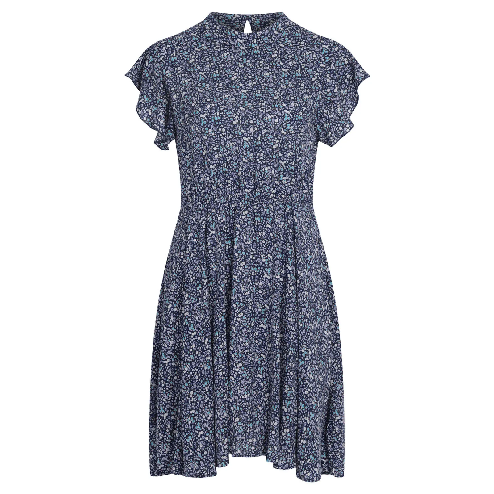 

Summer Women Floral Printed Dress Female O-Neck Loose Short Sleeve Dress Knee-length Sundress Elegant Ladies Costume femme Robe