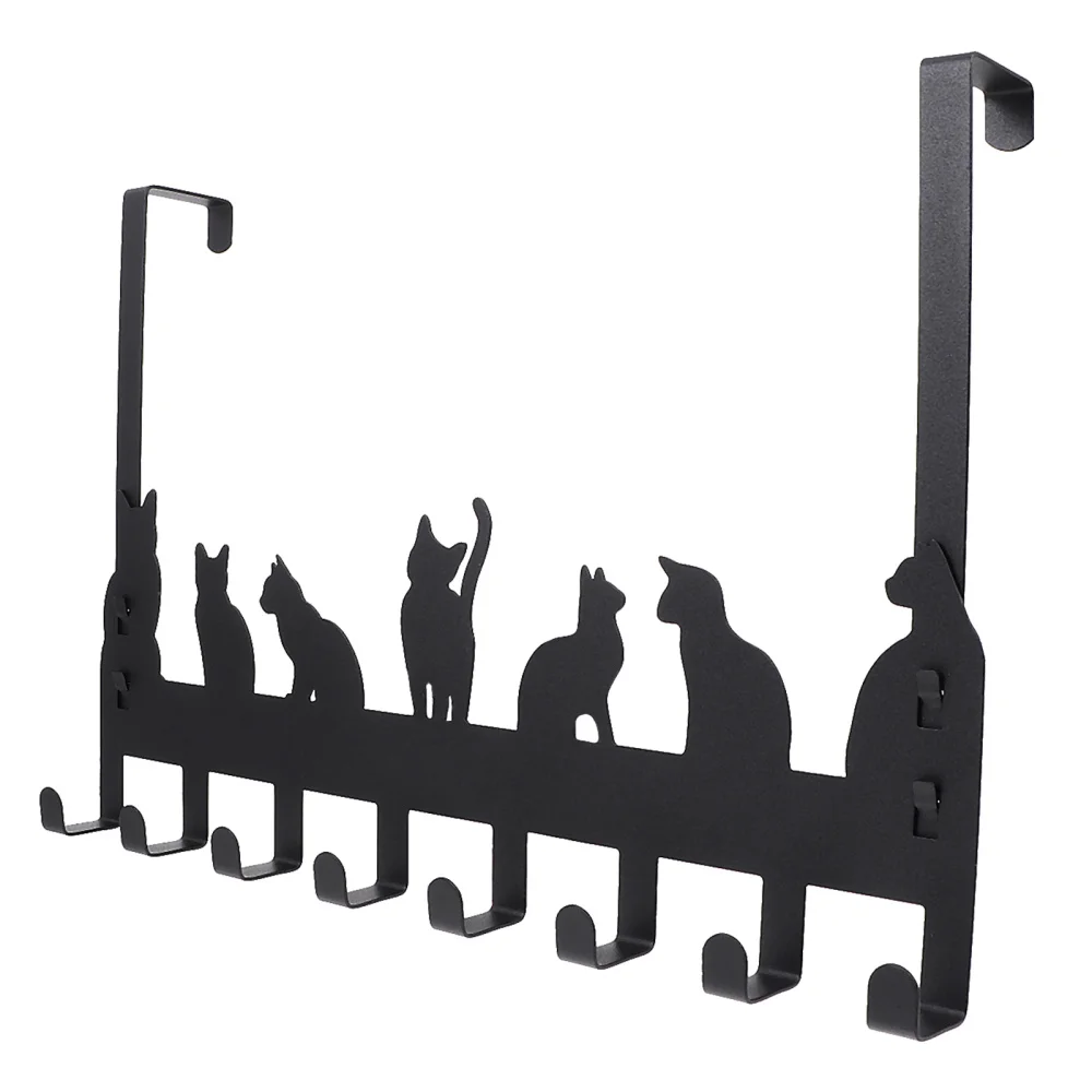 

1Pc Household Storage Hook 8-hook Hat Hanger Wall-mounted Hanger (Black)