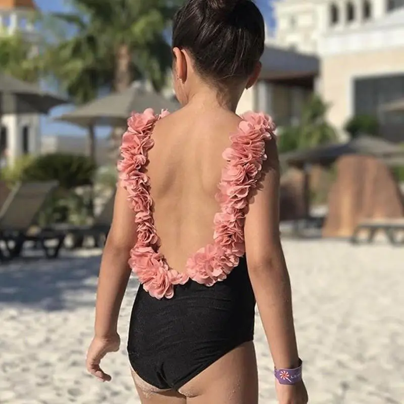 Купальник-бикини От 1 до 7 лет для девочек купальник с цветочным принтом открытая