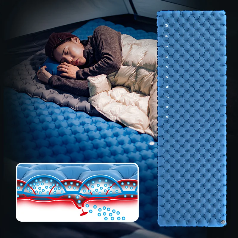 Туристический коврик Naturehike надувной для сна из ТПУ ткань нейлон