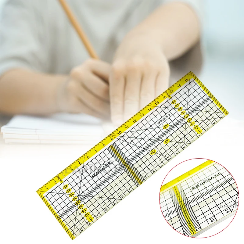 New Quilting Ruler Acrylic Quilters with Double Colored Grid Lines for Easy Precision Cutting Sewing | Канцтовары для офиса и