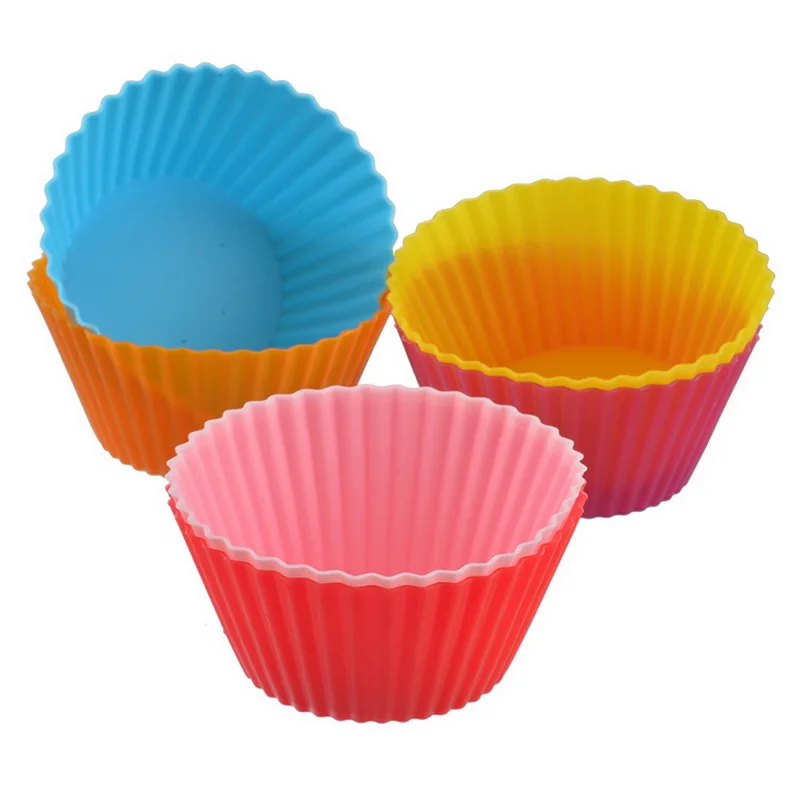 12 шт Силиконовые Круглые формы для выпечки пирожных многоразовые желейные