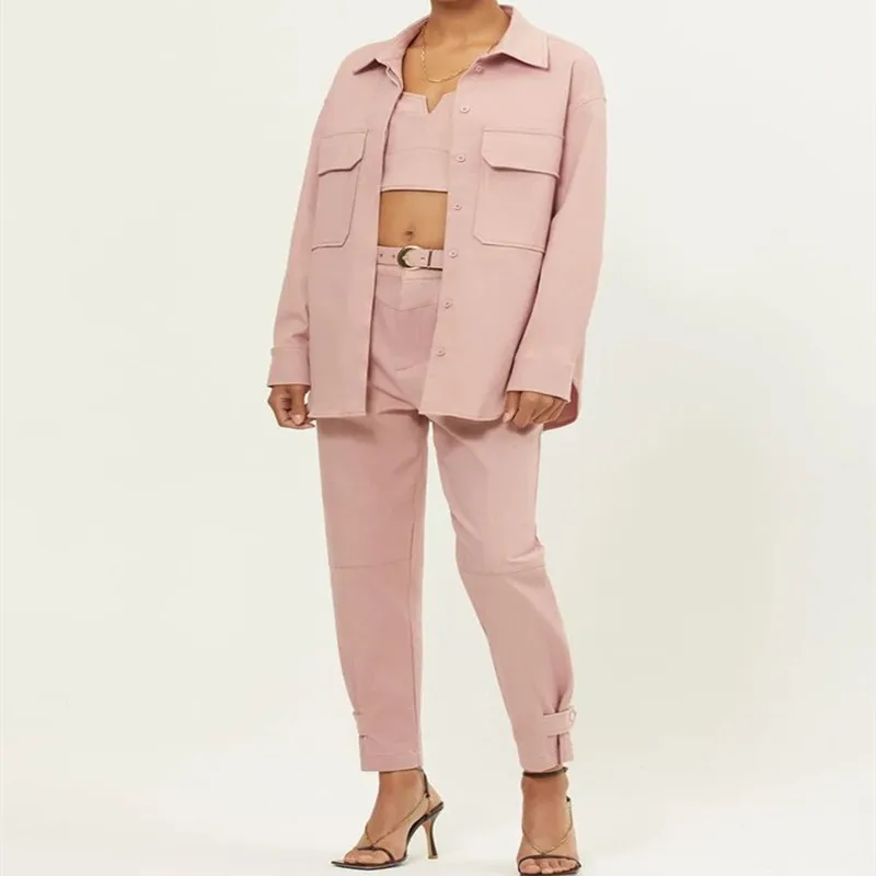 

ZA double pocket cargo wind blouse women's long sleeves spring 2021 new blouse
