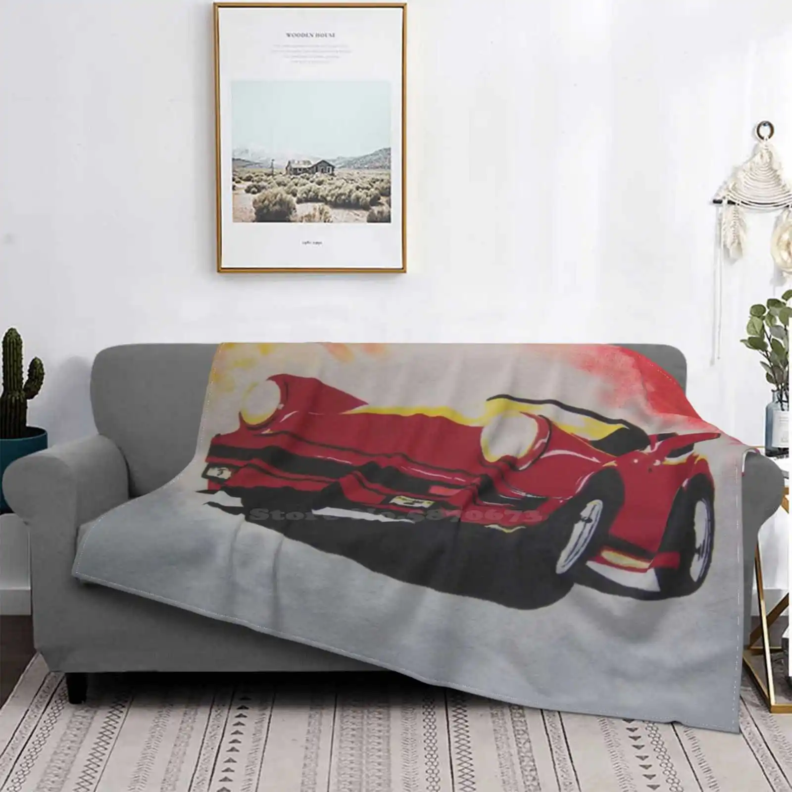 

Manta de cubierta suave de todos los tamaños, decoración del hogar, ropa de cama, poart rojo, 911, 911, 1984