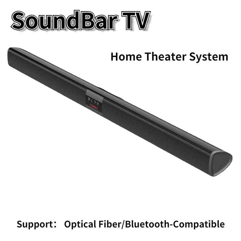 Home Theater Soundbar with Subwoofer Wreless Bluetooth 5.0 Speakers 20W Bass TV RCA Remote Control Aux-In Coaxial Optical for PC