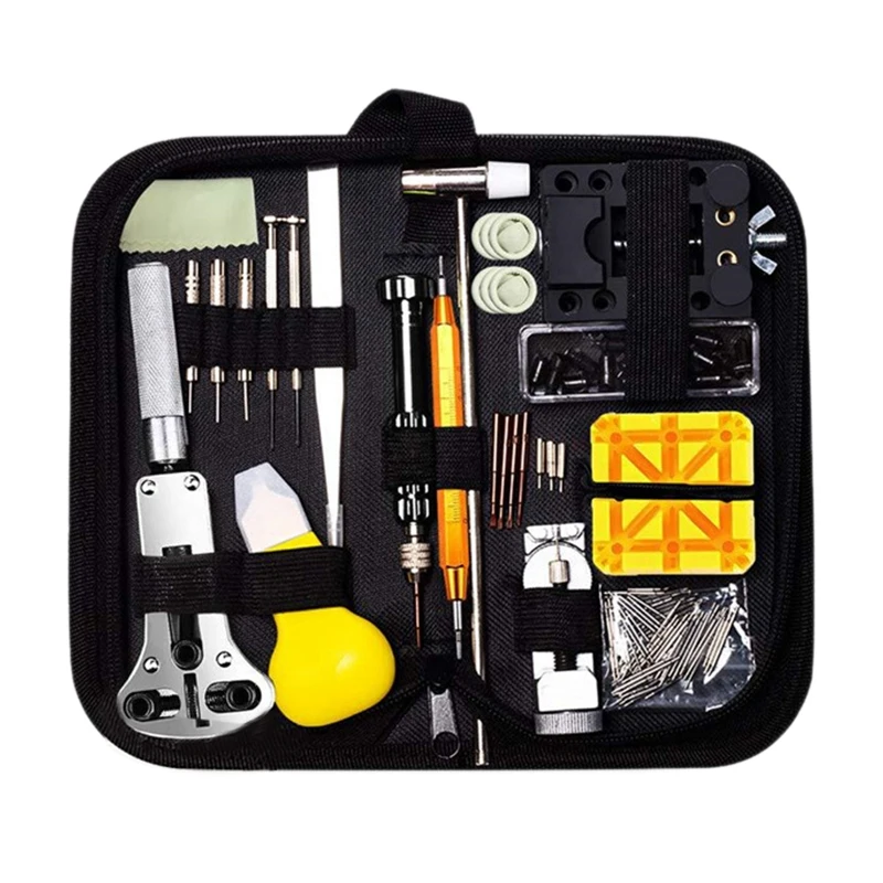 

150 Pieces Watch Repair Tool Kit Watch Link Pin Remover Shell Opener Spring Bar Remover Watch Battery Replacement Strap Needle T