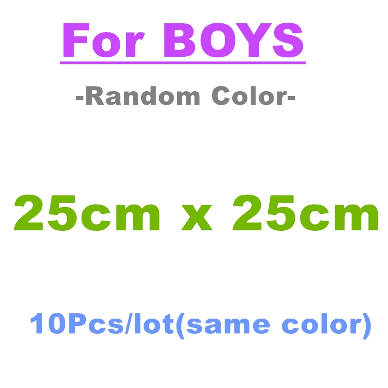 For BOYS(25x25cm) 10 шт. детское полотенце для кормления Плюшевый Медведь Кролик точка диаграмма печатных детей маленький платок Марля s кормящих YYT308 - Цвет: For BOYS(25x25cm)