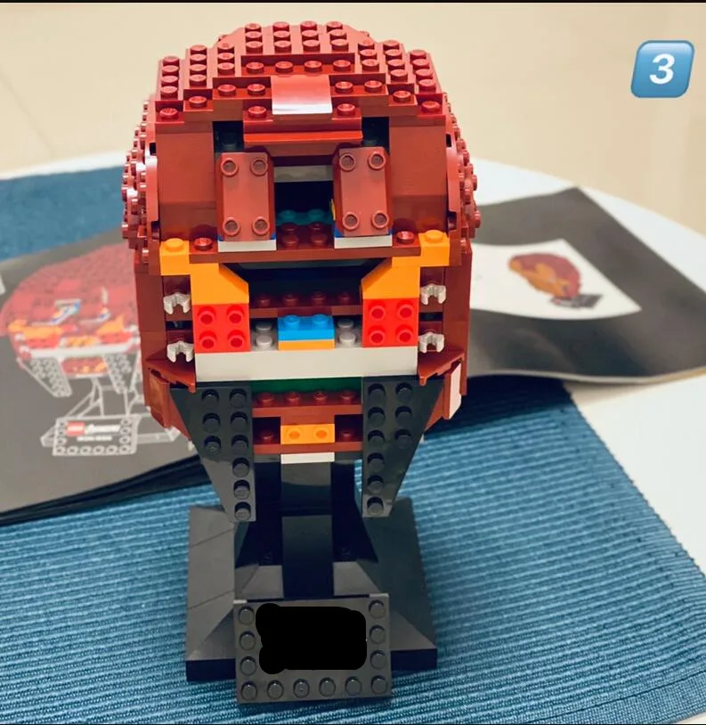 

In Stock 50015 480Pcs Compatible Movies Build Iron Man Helmet Building Blocks Magical Personality Kids Christmas Gift