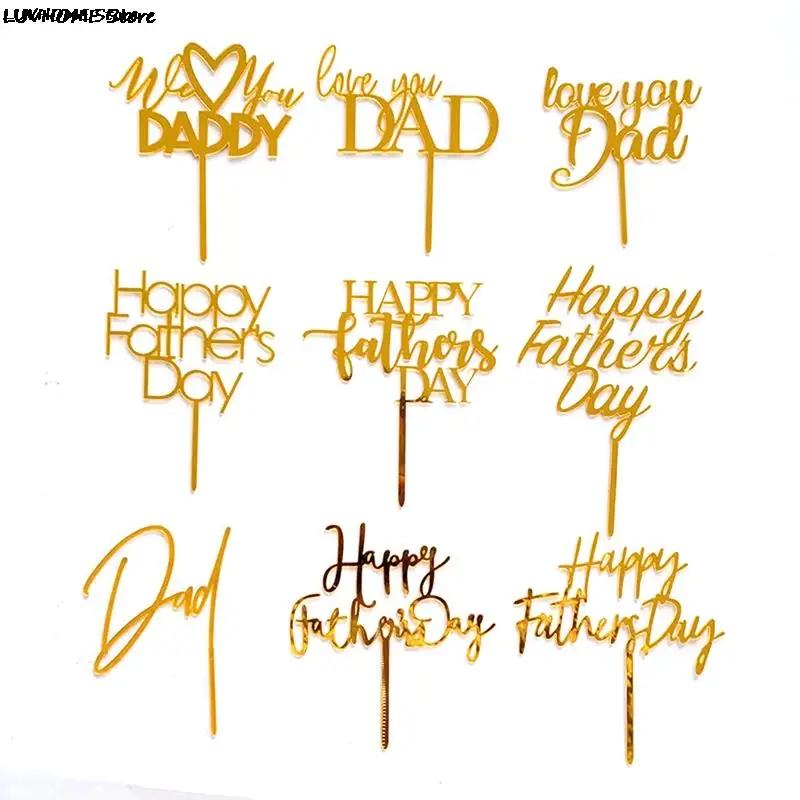 

1 шт. Топпер для торта на День отца, флаг для торта, украшение, акриловые топперы для торта на день рождения, крем
