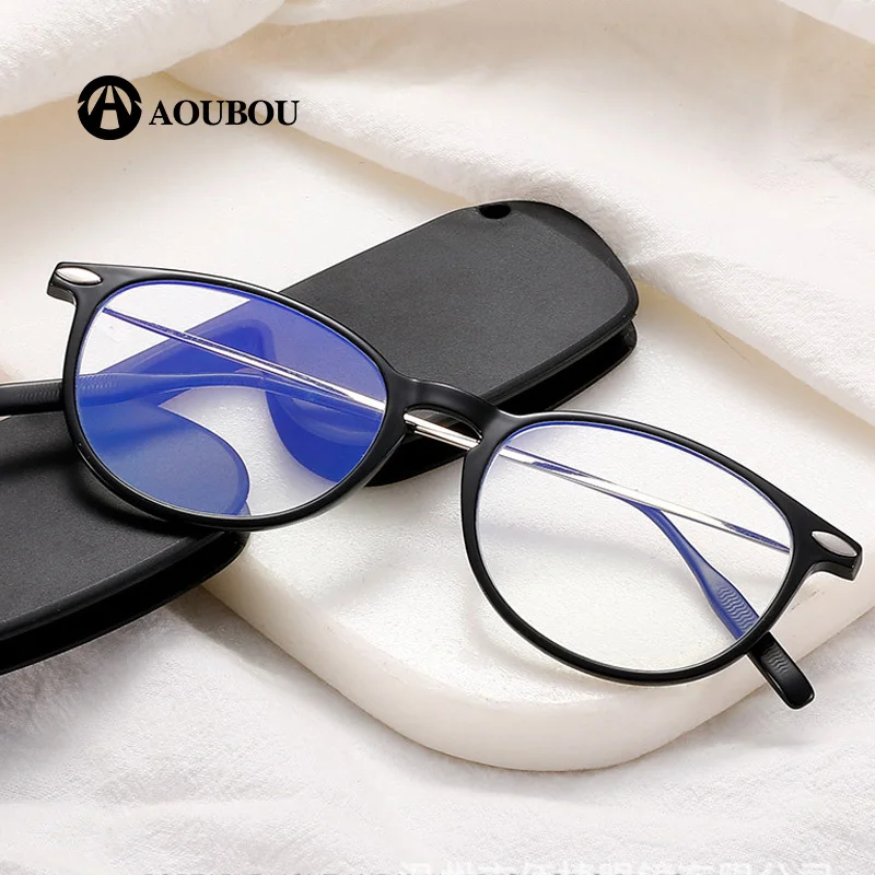 

Ultra-Thin Paper Anti-Blue Reading Glasses Men Computer Protect Eyes Glasses Women Round Gafas De Lectura Old Vasos Leesbril