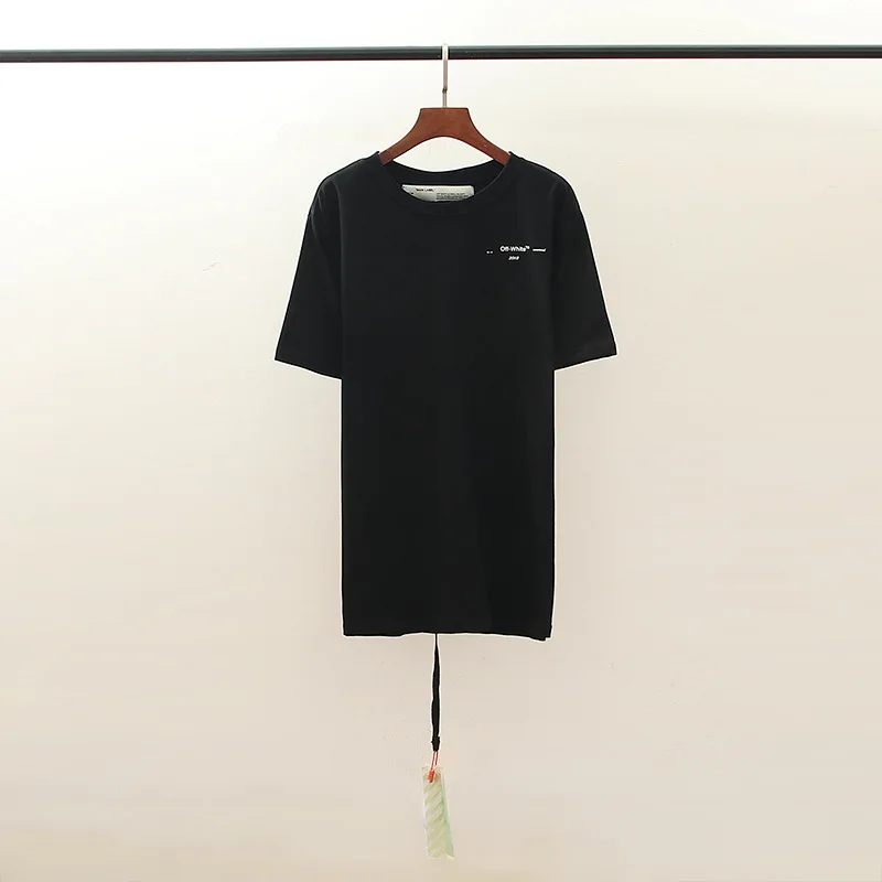 

21ss off white ow graffiti Solid arrow short sleeve ink character Hip Hop T-shirt men and women with the same basic loose tee