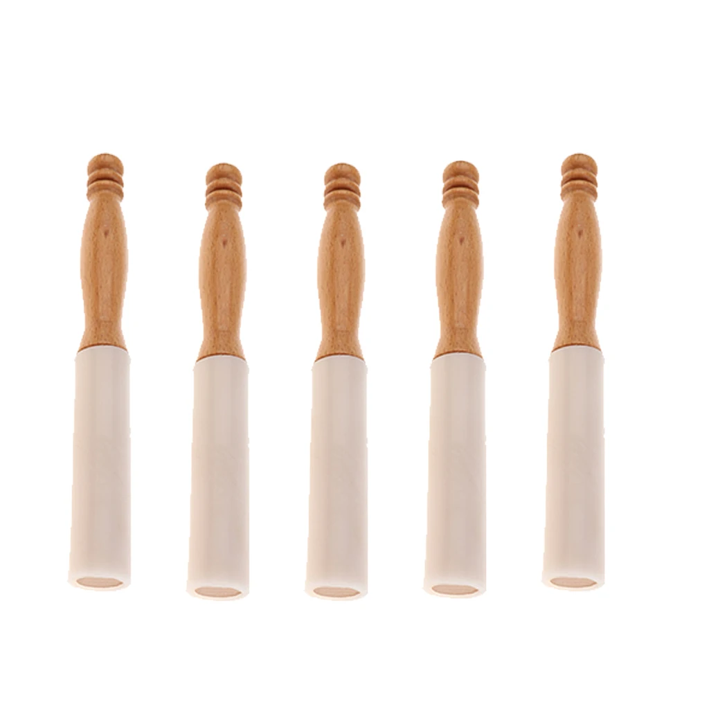 Упаковка из 5 деревянных ручных молотков резиновый s кристалл поющая чаша палочки