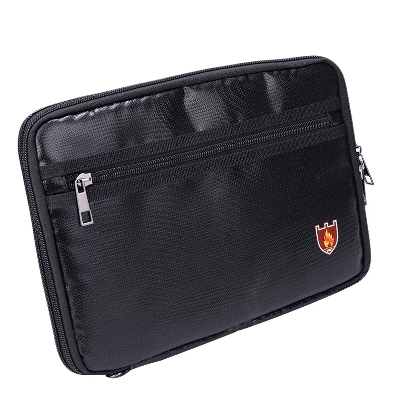 

Fireproof Document Bag Tote Bag Tote Bag Cash Bank Card Passport Valuables Secure Storage Zipper Home Office