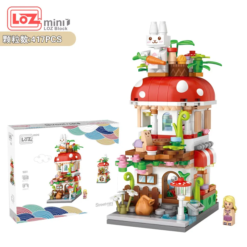 Новый LOZ Mini Block City View Scene Кофейня розничный магазин архитектуры модели и