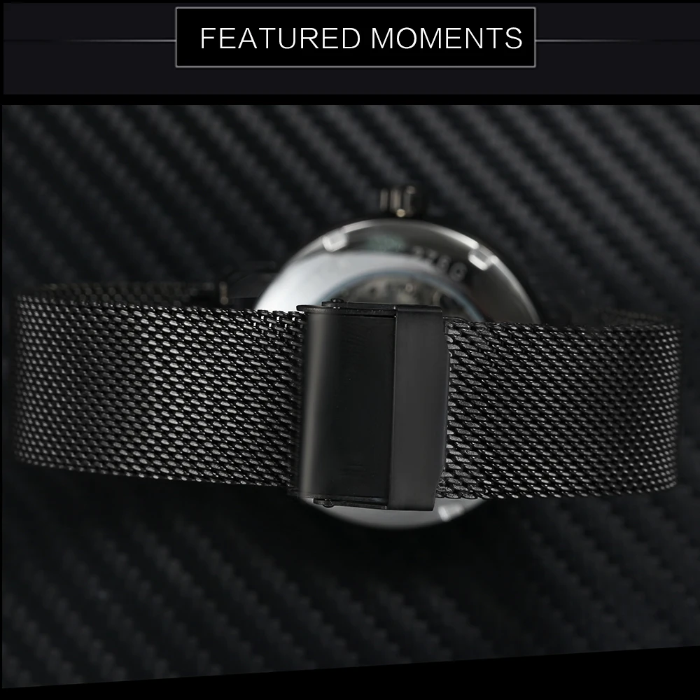 Часы наручные WINNER Мужские механические простые повседневные минималистичные