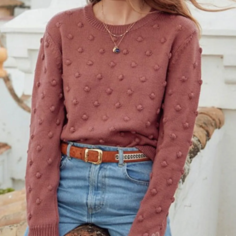 Pull Vintage Chic Sweater Femme Knitwear Women Hairball Pullover 100% Merino Wool Buff 2020cc Casual Knitted Jumper Pullovers | Женская