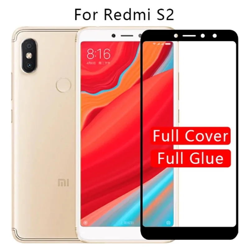 

Full Cover Protective Glass For Xiaomi ksiomi Redmi S2 2S Safety Screen Protector For xaomi Redmi S2 redme s 2 Tempered Glass