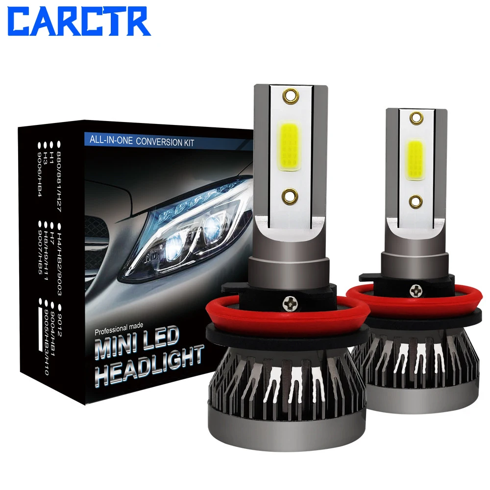 Мини светодиодная лампа Led автомобилей головной светильник лампы H4 H7 H11 H8 9012 9005 9006