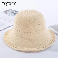 bucket hat women knitted fisherman hat female japanese foldable summer sun hats for women sunhat simple casual