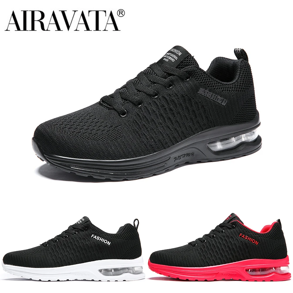 

Кроссовки Airavata мужские на шнуровке, мягкая подошва, вязаные, Нескользящие, повседневные, спортивные, амортизирующие, летние кроссовки для б...